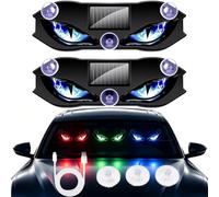 2/3PCS Solar-Powered LED Car Warning Light,Devil Eye Window Lights，2PCS B