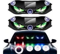 2/3PCS Solar-Powered LED Car Warning Light,Devil Eye Window Lights，2PCS C