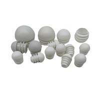 2/4/10Pcs Blanc Dôme Rond En Plastique Bouchons D'extrémité De Chaise Pieds Tube Tuyau Inserts Bouchon 16/20/28/30/35/38/40/42/45/48/50mm (Color : White 19mm, Size : 10pcs)