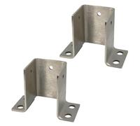 2/4/6 Pcs Base D’ancrage De Poteau pour Béton 60 90 150 190 Mm Heavy Duty Orientation Latérale Garde-Corps De Plate-Forme Support De Base Pavillon Extérieur Por, 2 Pcs, 190x190x100MM