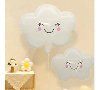 2/4/6 pièces Ballons en forme de nuage blanc en mylar pour baby shower, anniversaire, mariage, fournitures de fête 2 pièces,4 pièces,6 piècesCartoonPC