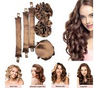 2/4/6 pièces Set de rouleaux de frisage à froid finition satin avec bonnet de douche, convient à tous les types de cheveux y compris longs, courts et bouclés, peut être utilisé pendant le sommeil, pou