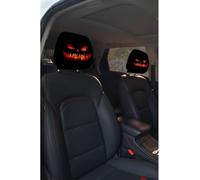 2/4 Pcs Funny Cartoon Car Headrest Covers, Big Eyes Head Rest Cover for Cars Universal Fit, Cute Funny Cartoon Eyes Car Headrest Covers, Car Seat Head Rest Protector for Cars Vans Trucks (G,2 Pcs)