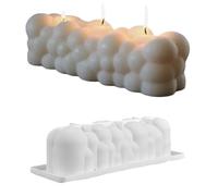 2/4 PIÈCES Bougie Moule En Silicone Boule Tissée Spirale Géométrie Cylindrique pour DIY, Décoration Maison(2 pcs White10)