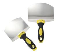 2/4 Pièces Couteau à Enduire, Couteau à Enduire, Spatules en Acier Inoxydable, Couteaux à Spackle avec Manche en Plastique, Spatule Enduit avec Trou de Suspension, pour Masticage (Modèle 1, 2 pièces)