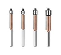 2. 4 Pièces De Coupe À Double Bague Précision Formage En Acier Trempé Pour Les Tâches Cerclage D'armoires Et Polissage Menuiserie Fraises À Double Roulement