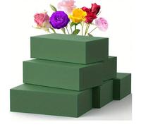 2/4 pièces de mousse florale artificielle sèche et humide pouvant être utilisées pour l'aménagement de fleurs fraîches ou artificielles. C'est la mousse florale utilisée par les fleuristes pour les ma
