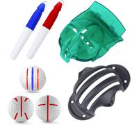 2/4 Pièces Modèle De Liner De Balle De Golf Kit D'alignement De Golf Avec Stylos Marqueurs,Rails Maximum,Gabarit,Outils De Marquage De Balle Accessoires.[B1485]