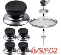 2/4 pièces Poignées de cuisine pour couvercle de casseroles interchangeables, couvercle inférieur en verre, poignées universelles pour cocotte-minute, accessoires de cuisine. Convient pour les soirées