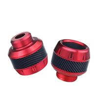 2/4 Pièces Universel Moto Roue Protection Crash Pad Crash Protecteurs Alliage Chute Fourche Avant Curseur Tasses(Red 2pcs)