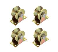 2/4 pièces V Yype forte capacité de charge roue de roulette rigide robuste for Rail de Machine industrielle de porte coulissante de voie inversée(4 Pcs V Type,2 inch)
