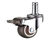 2/4 roulettes de meubles 1/1,25/1,5/2 pouces, silencieuses, pivotantes, en caoutchouc, avec frein(G-brake,2.0 Inch- 2PC)