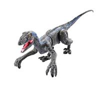 2.4g 5 Canaux Telecommande Raptor Velociraptor Dinosaure Modèle Avec Son Et Lumière Jouets Cadeaux Pour Enfants,Bleu