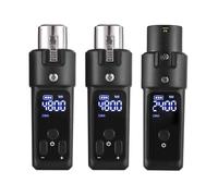 2,4g Microphone sans Fil Xlr émetteur et Récepteur Système de Micro sans Fil Rechargeable pour les Microphones de Condenseur 48 V (1 émetteur et 1 récepteur) (2 émetteur et 1 récepteur)