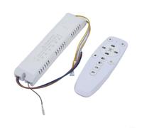 2.4G Pilote LED intelligent avec télécommande, intensité variable, bloc d'alimentation pour 4 bandes LED (24-40 W), entrée 170-245 V, sortie 90-230 V, blanc