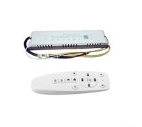 2.4G Pilote LED intelligent avec télécommande, intensité variable, bloc d'alimentation pour 4 bandes LED (24-40 W), entrée 170-245 V, sortie 90-230 V, blanc