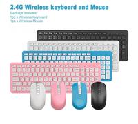 2.4G sans fil clavier et souris USB multimédia clavier à faible bruit souris Combo ensemble pour tablette ordinateur portable ordinateur de bureau fournitures de bureau