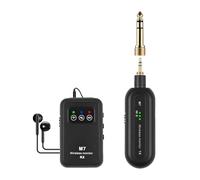 2 4G Système intra-auriculaire stéréo sans fil avec émetteur-récepteur rotatif à 90 degrés d'appariement automatique Plug and Play faible latence avec écouteurs pour studio de répétition en direct