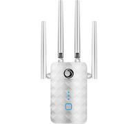 2.4GHz 5GHz Dual Band WiFi Repeater, WiFi Signal Amplifier, Mesh Technology, Ethernet Access Point, High Power for Long Range, Easy Installation WPS (White, 2.4GHz)