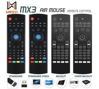 2.4GHz sans fil MX3 Air Mouse Mini clavier voix rétro-éclairé télécommande IR apprentissage télécommande pour PC Android TV Box standard edition