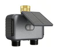 2.4GHz Solar Power Wifi 2 Zone Programmable Water Timer IP55 Waterproof Smart Timed Irrigation Controller for Garden Tap