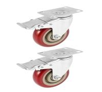 2/4Pcs 3 Inch Heavy-Duty Swivel Casters With Silent Brake - 360° Rotating Wheels For Furniture Platform Carts Home Use(2Pcs)