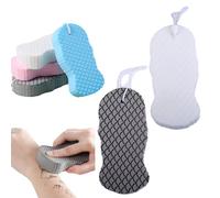 2/4PCS Magic Exfoliating Bath Sponge 3D - Soft High Rebound Exfoliating Body Sponge, Dead Skin Remove, Skin Friendly & Reusable for Adults, Children, Pregnant Women (Black + White)