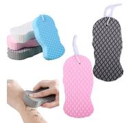 2/4PCS Magic Exfoliating Bath Sponge 3D - Soft High Rebound Exfoliating Body Sponge, Dead Skin Remove, Skin Friendly & Reusable for Adults, Children, Pregnant Women (Black + Pink)