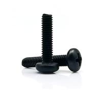 2/5/10/20/50 pc GB818 M1.6 M2 M2.5 M3 M4 M5 M6 M8 M10 Noir 304 en Acier Inoxydable Boulon Rond Encastré Vis À Tête Panoramique(18mm,2pcs M10)