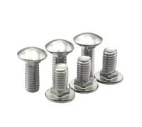 2/5/10/20/50pcs M3 M4 M5 M6 M8 M10 M12 Stainless Steel Carriage Bolts Round Head Square Neck Heavy Duty Fasteners(90mm,M8 x10pcs)