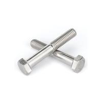 2/5/10/20 pièces 304/316 vis à tête hexagonale externe en acier inoxydable M6 M8 M10 M12 M14 M16 boulon partiellement fileté(316 stainless,20pcs M6,50mm)