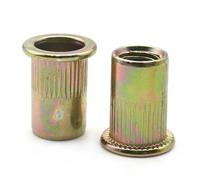 2/5/10/20 Pièces Écrous À Rivets À Tête Plate Moletée M3-m12 Zingué Insert Fileté Robuste Attaches Haute Résistance(M3 X20pcs)