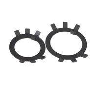 2/5/10/20 pièces M10 M12 M14 M16 M18 M20 M22-M50 Écrou Rond Rondelle De Retenue En Acier Au Carbone Noir Rondelle De Verrouillage(M50-2pcs)