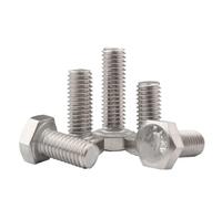 2/5/10/20 pièces M3-M12 DIN933 304 boulon à tête hexagonale en acier inoxydable vis hexagonales externes à filetage complet(65mm,M12 2PCS)