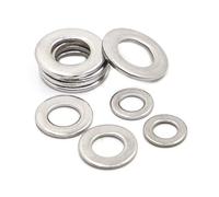 2/5/10/50/100 pièces M1.6-M24 A2-70 304 rondelle plate en acier inoxydable joint uni. Accessoires de quincaillerie(50pcs M6)