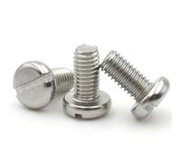 2/5/10/50pcs M1.6 M2 M2.5 M3 M4 M5 M6 M8 M10 GB65 A2-70 En Acier inoxydable Fente Cap Colonne Vis À Tête Ronde Boulon(25mm,M3x50pcs)