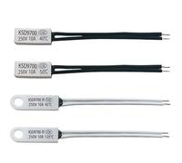 2/5/10 pièces KSD9700 40°C-150°C 10A 250V NC/NO Interrupteur de température céramique haute puissance Protection thermique 40 50 60 70 80 90 100 120 150(Ceramic-10A-NO,10PCS,120C)