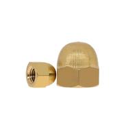 2/5/10 pièces laiton cuivre écrou borgne M3 M4 M5 M6 M8 M10 M12 laiton matériel décoratif écrou boule Sead vis couvercle écrou(M6-10 PCS)