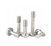 2/5/10 pièces M2 .5 M3 M4 M5 M6 M8 demi-dent 304 en acier inoxydable tête ronde serrure croisée vis de dégagement à cylindrique longueur 6mm-40mm(M6x20 (10PCS))