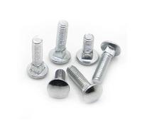 2/5/10 pièces M4 M5 M6 M8 longueur 12-40 mm en acier au carbone tête ronde col carré boulon de carrosserie vis d'entraînement for étagère bureau meubles(30mm,M4 10pcs)