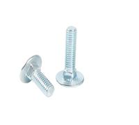 2-5-10 Pièces M4 M5 M6 M8 M10 M12 En Acier Au Carbone Zingué Tête Ronde Col Carré Vis De Chariot Boulon D'entraîneur For Étagère Bureau(55mm,2pcs M12)