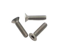 2/5/10 vis à tête plate hexagonale creuse TA2 en titane M2 .5 M3 M4 M5 M6 M8 M10(45mm,M5 10pc)