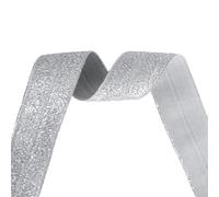 2 5 10 Yard 3/4" 20mm Argent Paillettes Solide Pliable Élastique Spandex Bande Bande Cheveux Cravate Bandeau DIY Couture Garniture-Gris Argenté-2 Yards