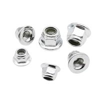 2/5/10pc M3 M4 M5 M6 M8 M10 M12 noir carbone 304 A2 acier inoxydable bride hexagonale Nylon insérer écrou de blocage autobloquant Nylock contre-écrou Écrous Hexagonaux(Silver carbon steel,M4 10pcs)