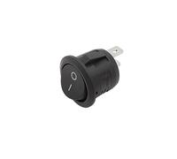 2/5/10Pcs 20 mm Diameter Round Rocker Switch AC 250V/6A 125V/10A Round Boat Rocker Power Push Button Switch Red Black NWPNLXEA(2,One Size)