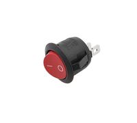 2/5/10Pcs 20 mm Diameter Round Rocker Switch AC 250V/6A 125V/10A Round Boat Rocker Power Push Button Switch Red Black NWPNLXEA(Rot,One Size)
