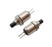 2/5/10Pcs DS 402 Self-reset/Momentary Push Button Switch 5mm Metal 2PIN Switch Red Green Black NWPNLXEA(2,10Pcs)