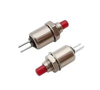 2/5/10Pcs DS 402 Self-reset/Momentary Push Button Switch 5mm Metal 2PIN Switch Red Green Black NWPNLXEA(Rot,One Size)