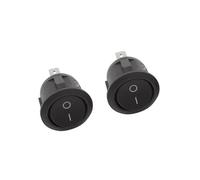 2/5/10Pcs KCD1-105 220V Round Rocker Switch Diameter 20mm 2 Pin ON-OFF Push Button Switch AC 6A/250V 10A/125V Boat Rocker Switch NWPNLXEA(2,10Pcs)