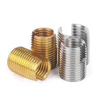 2/5/10pcs Self Tapping Thread Insert Self Tapping Screw Bushing Slotted Type Thread Repair Inset M2 M3 M4 M5 M6 M8 M10 M12 M14 (Color : Gold, Size : M6xM9x12mm (10pcs))